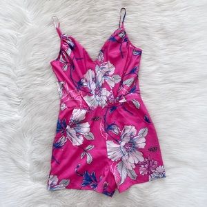 Yumi Kim Pink Floral Sleeveless Lea Romper Revolve